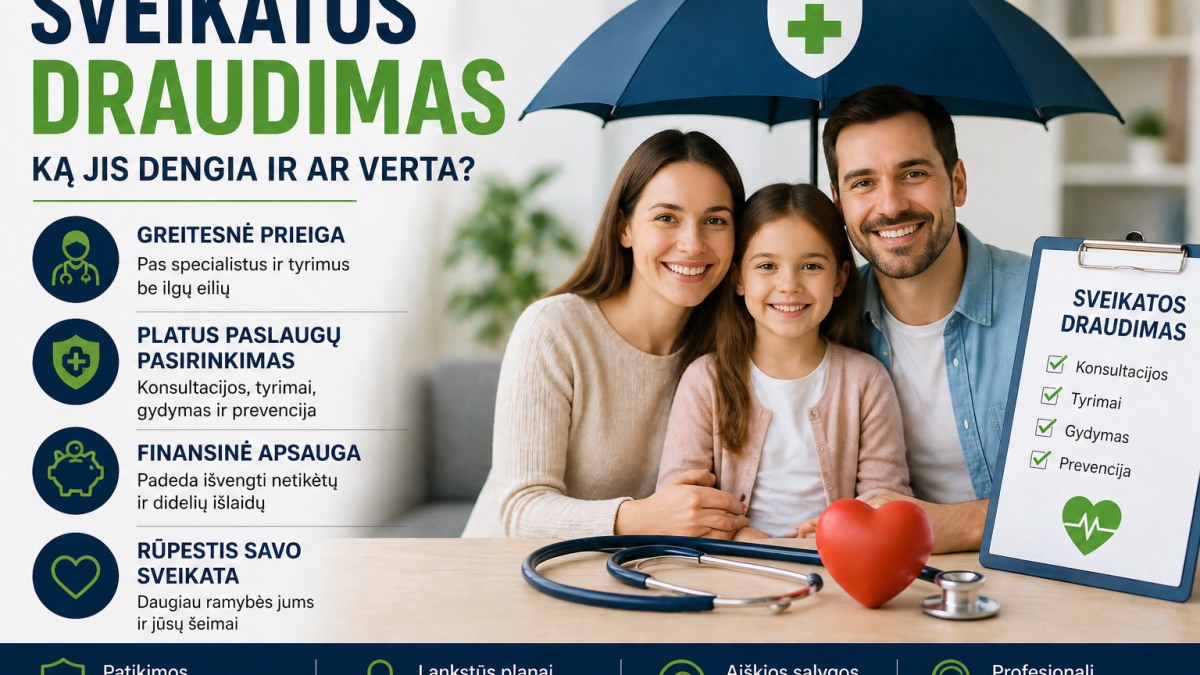 Sveikatos draudimas Lietuvoje: kada verta ir ką jis iš tikrųjų dengia?