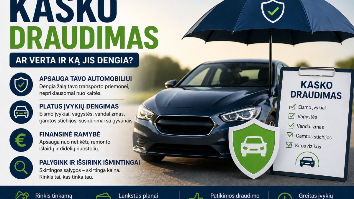KASKO draudimas Lietuvoje: ar verta ir ką jis iš tikrųjų dengia?