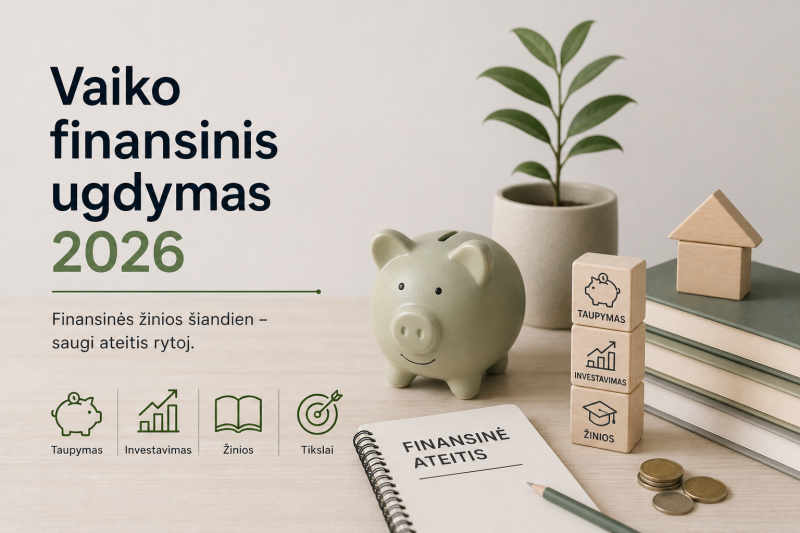 Vaiko finansinis ugdymas 2026