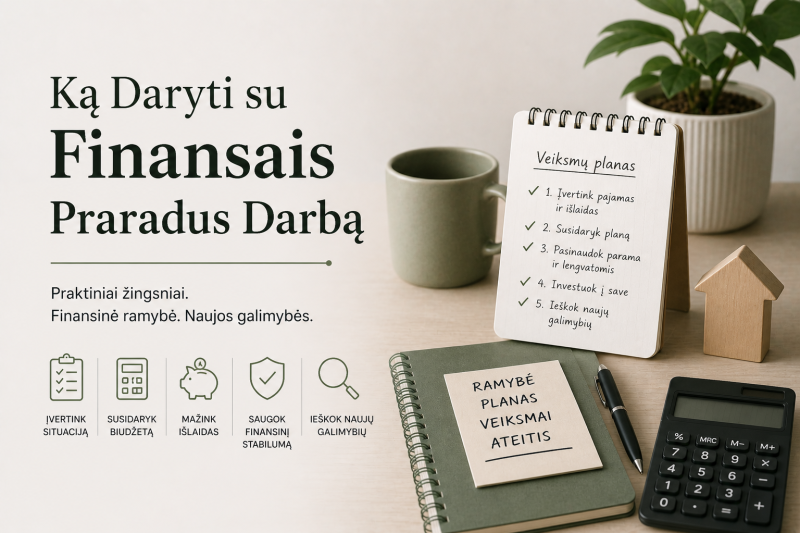 Ką daryti su finansais praradus darbą?