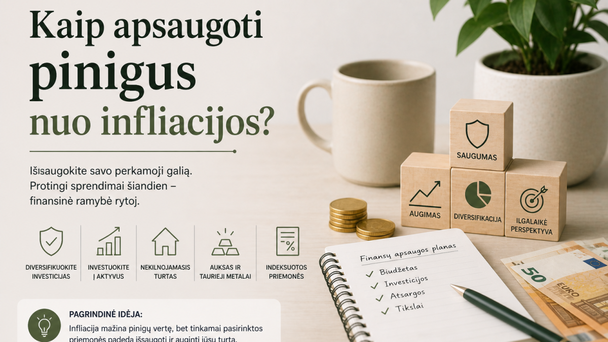 Kaip apsaugoti pinigus nuo infliacijos?