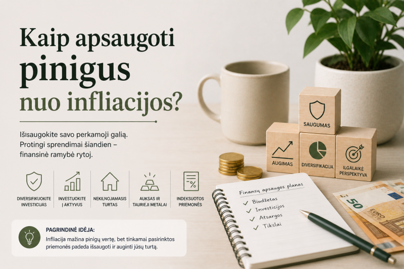 Kaip apsaugoti pinigus nuo infliacijos?