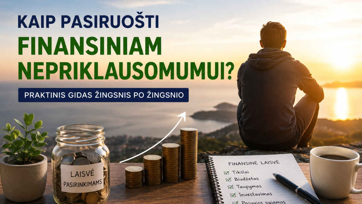 Kaip pasiruošti finansiniam nepriklausomumui: praktinis gidas
