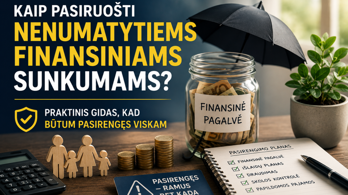 Kaip pasiruošti nenumatytiems finansiniams sunkumams