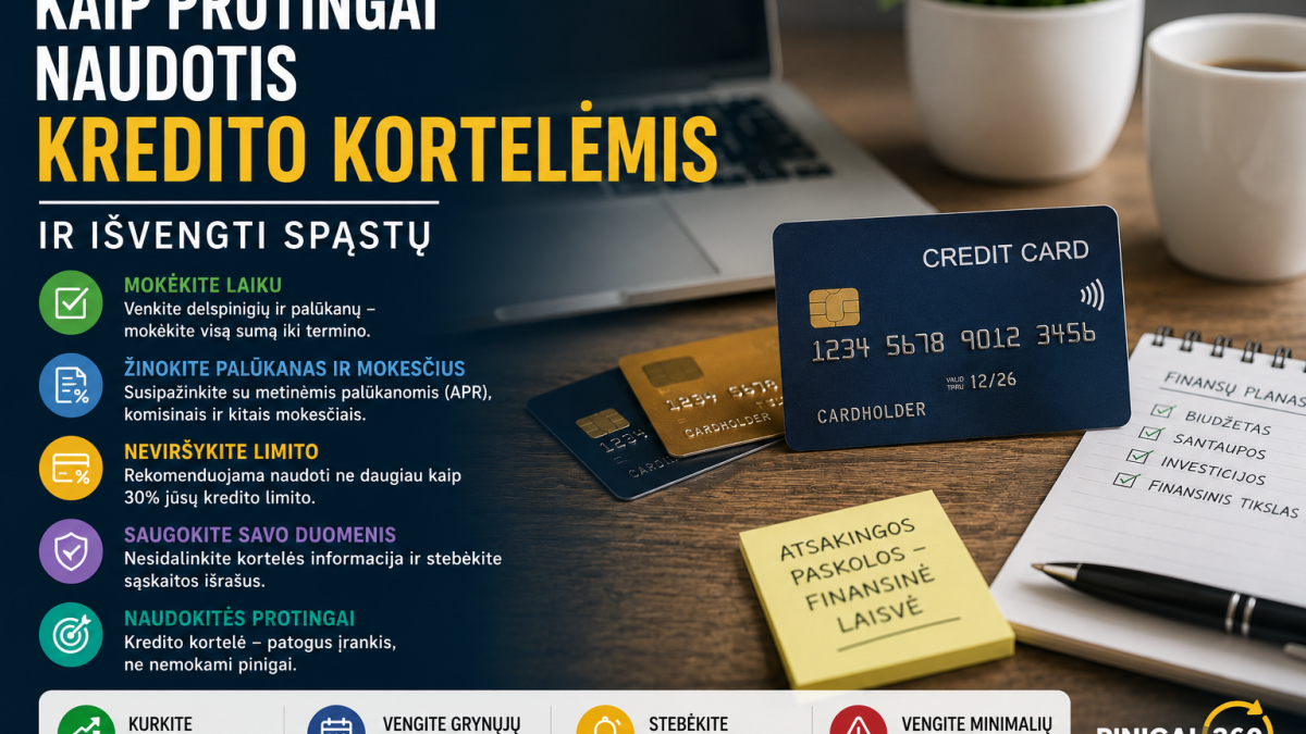 Kaip protingai naudotis kredito kortelėmis ir išvengti spąstų
